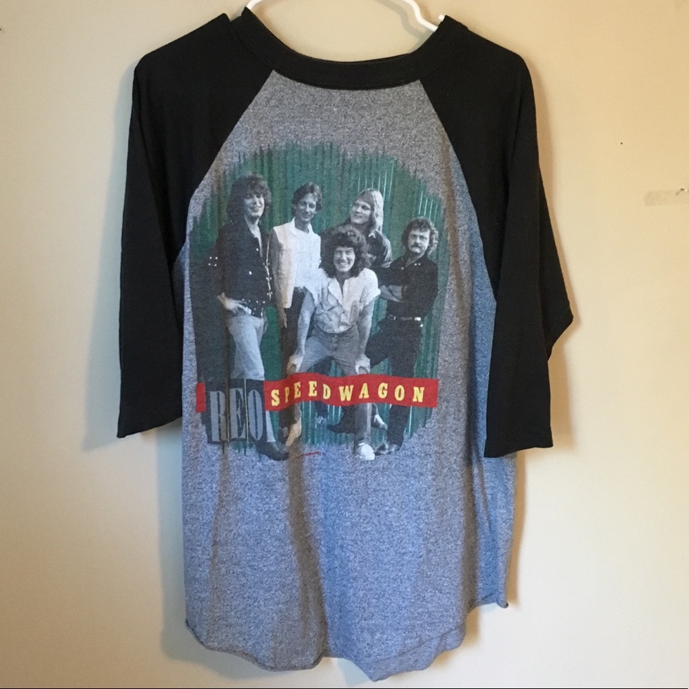 Vintage REO Speedwagon Baseball Shirt RARE